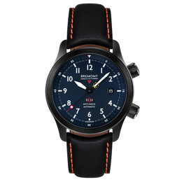 Bremont Watch MBII Custom DLC Blue Dial with Jet Barrel & Open Case Back