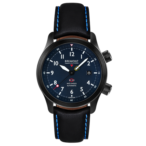 Bremont Watch MBII Custom DLC Blue Dial with Anthracite Barrel & Open Case Back