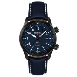 Bremont Watch MBII Custom DLC Blue Dial with Anthracite Barrel & Open Case Back