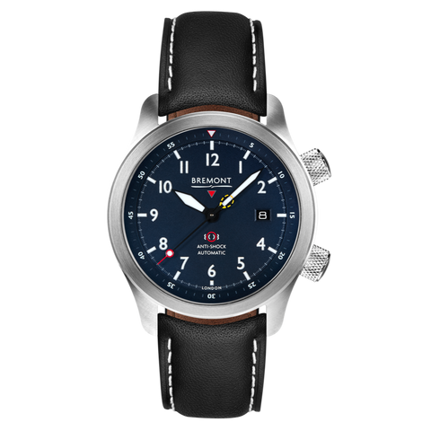 Bremont Watch MBII Custom Stainless Steel Blue Dial with Bronze Barrel & Closed Case Back