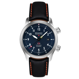 Bremont Watch MBII Custom Stainless Steel Blue Dial with Bronze Barrel & Open Case Back