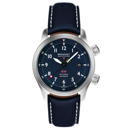 Bremont Watch MBII Custom Stainless Steel Blue Dial with Bronze Barrel & Closed Case Back