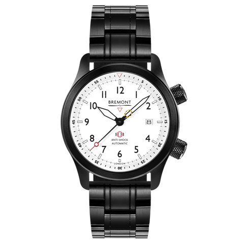 Bremont Watch MBII Custom DLC White Dial with Titanium Barrel & Closed Case Back