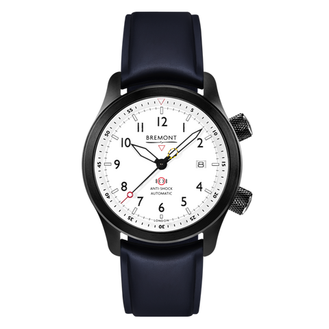 Bremont Watch MBII Custom DLC White Dial with Anthracite Barrel & Closed Case Back