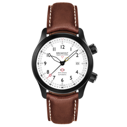 Bremont Watch MBII Custom DLC White Dial with Bronze Barrel & Open Case Back