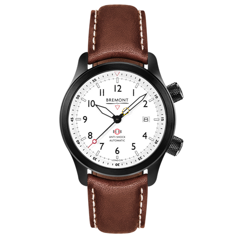 Bremont Watch MBII Custom DLC White Dial with Bronze Barrel & Open Case Back