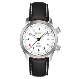 Bremont Watch MBII Custom Stainless Steel White Dial with Bronze Barrel & Open Case Back