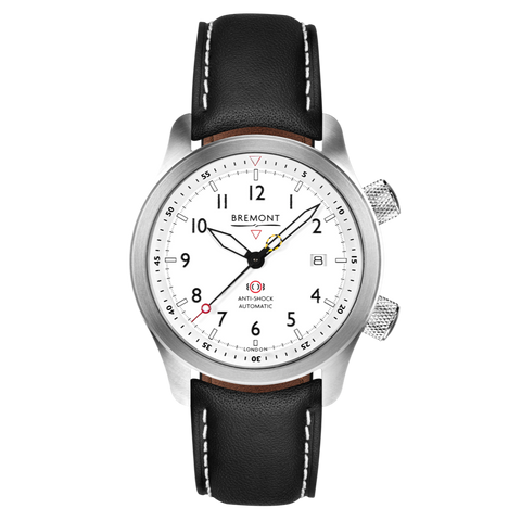 Bremont Watch MBII Custom Stainless Steel White Dial with Bronze Barrel & Open Case Back