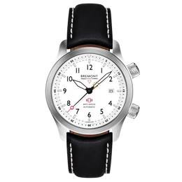 Bremont Watch MBII Custom Stainless Steel White Dial with Titanium Barrel & Closed Case Back