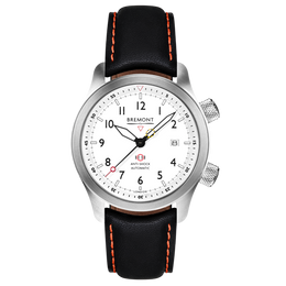 Bremont Watch MBII Custom Stainless Steel White Dial with Bronze Barrel & Closed Case Back