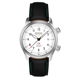 Bremont Watch MBII Custom Stainless Steel White Dial with Anthracite Barrel & Open Case Back