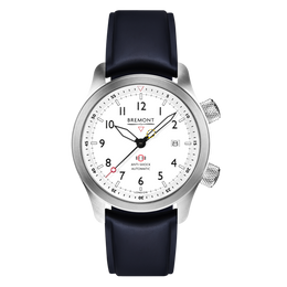 Bremont Watch MBII Custom Stainless Steel White Dial with Titanium Barrel & Closed Case Back