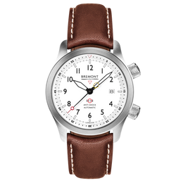 Bremont Watch MBII Custom Stainless Steel White Dial with Jet Barrel & Closed Case Back