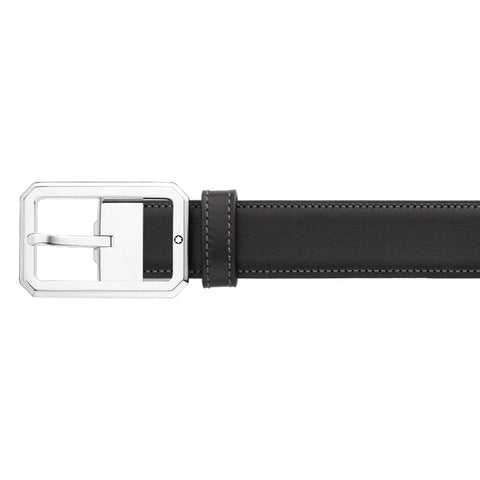 Montblanc 35mm Reversible Leather Belt Black Brown 128761