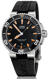 Oris Watch Aquis Date Dark Black Rubber 01 733 7653 4159-07 4 26 34EB