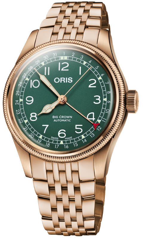 Oris Big Crown Pointer Date Bronze Green