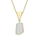 73122119 18ct Yellow Gold Opal Diamond Oblong Necklace UPOP074