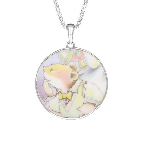 Sterling Silver Royal Doulton China Wind In The Willows Round Necklace