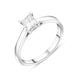 Platinum 0.34ct Diamond Princess Cut Solitaire Ring, FEU-1712.