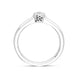 Platinum 0.14ct Diamond Flower Solitaire Ring DW127