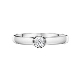 Platinum 0.14ct Diamond Flower Solitaire Ring DW127