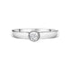 Platinum 0.14ct Diamond Flower Solitaire Ring DW127