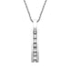 Platinum 0.30ct Diamond Princess Cut Three Stone Bar Necklace, P794CBT