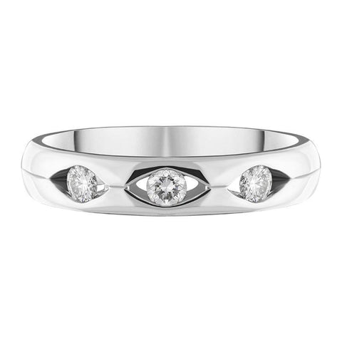 Platinum 0.30ct Diamond Wedding Band Ring, CGN-629