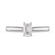 Platinum 0.40ct Diamond Emerald Cut Solitaire Ring. FEU-1619.