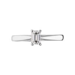 Platinum 0.40ct Diamond Emerald Cut Solitaire Ring, FEU-801_2