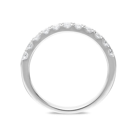 Platinum 0.40ct Diamond Half Eternity Ring, BNN-344.