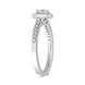 Platinum 0.53ct Diamond Brilliant Cut Halo Ring, FEU-1518.