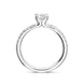 Platinum 0.58ct Diamond Pave Shoulder Solitaire Ring FEU-626