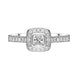 Platinum 0.63ct Diamond Cushion Set Ring FEU-2291