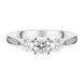 Platinum 0.77ct Diamond Brilliant Cut Trilogy Ring, FEU-1198.