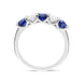 Platinum 0.83ct Sapphire 0.37ct Diamond Half Eternity Ring FEU-2277