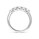 Platinum 1.02ct Diamond Five Stone Half Eternity Ring, FEU-1204.