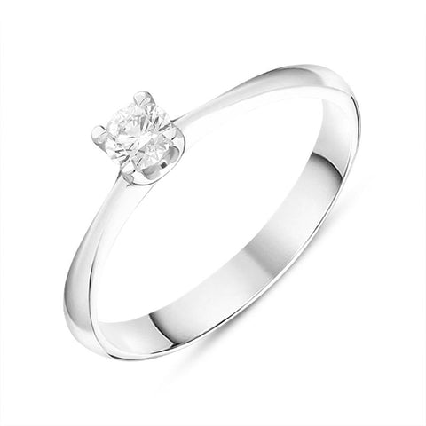 Platinum Brilliant Cut 0.18ct Diamond Solitaire Ring BLC-158