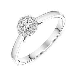 Platinum Brilliant Cut 0.20ct Diamond Round Ring BLC-168