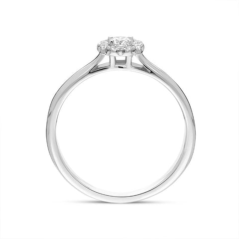 Platinum Brilliant Cut 0.20ct Diamond Round Ring BLC-168