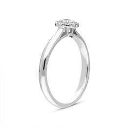 Platinum Brilliant Cut 0.20ct Diamond Round Ring BLC-168