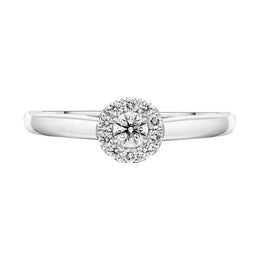 Platinum Brilliant Cut 0.20ct Diamond Round Ring BLC-168