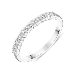 Platinum Brilliant Cut 0.29ct Diamond Half Eternity Ring BLC-178