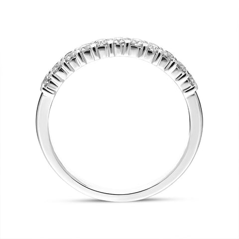 Platinum Brilliant Cut 0.29ct Diamond Half Eternity Ring BLC-178