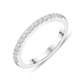 Platinum Brilliant Cut 0.30ct Diamond Half Eternity Ring BLC-179