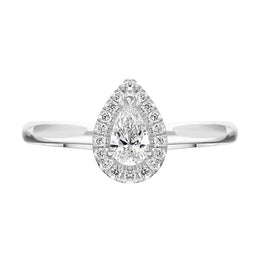 Platinum Brilliant Cut 0.39ct Diamond Pear Ring BLC-171