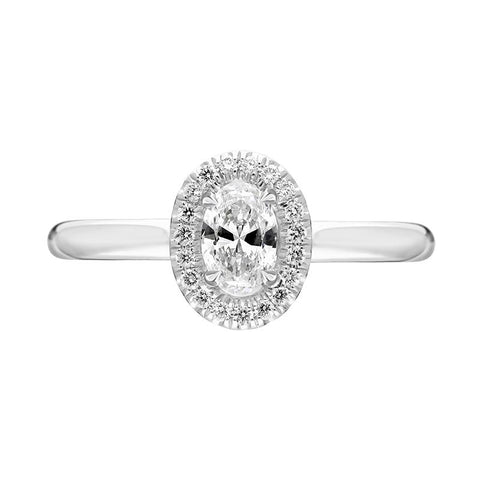 Platinum Brilliant Cut 0.40ct Diamond Oval Ring BLC-170