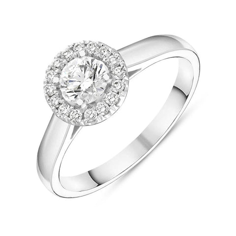 Platinum Brilliant Cut 0.54ct Diamond Round Ring BLC-169