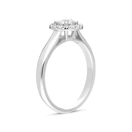 Platinum Brilliant Cut 0.54ct Diamond Round Ring BLC-169