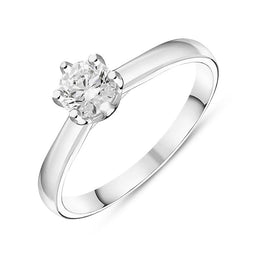 Platinum Brilliant Cut 0.55ct Diamond Trelis Set Solitaire Ring BLC-164